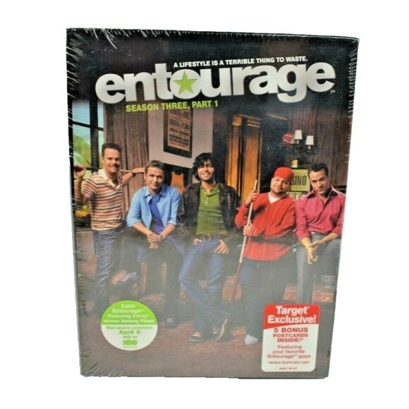 Entourage: Season 3, Part 1  (DVD, 2007, 3-Disc Set) Target Exclusive w/Postcard - Picture 1 of 4